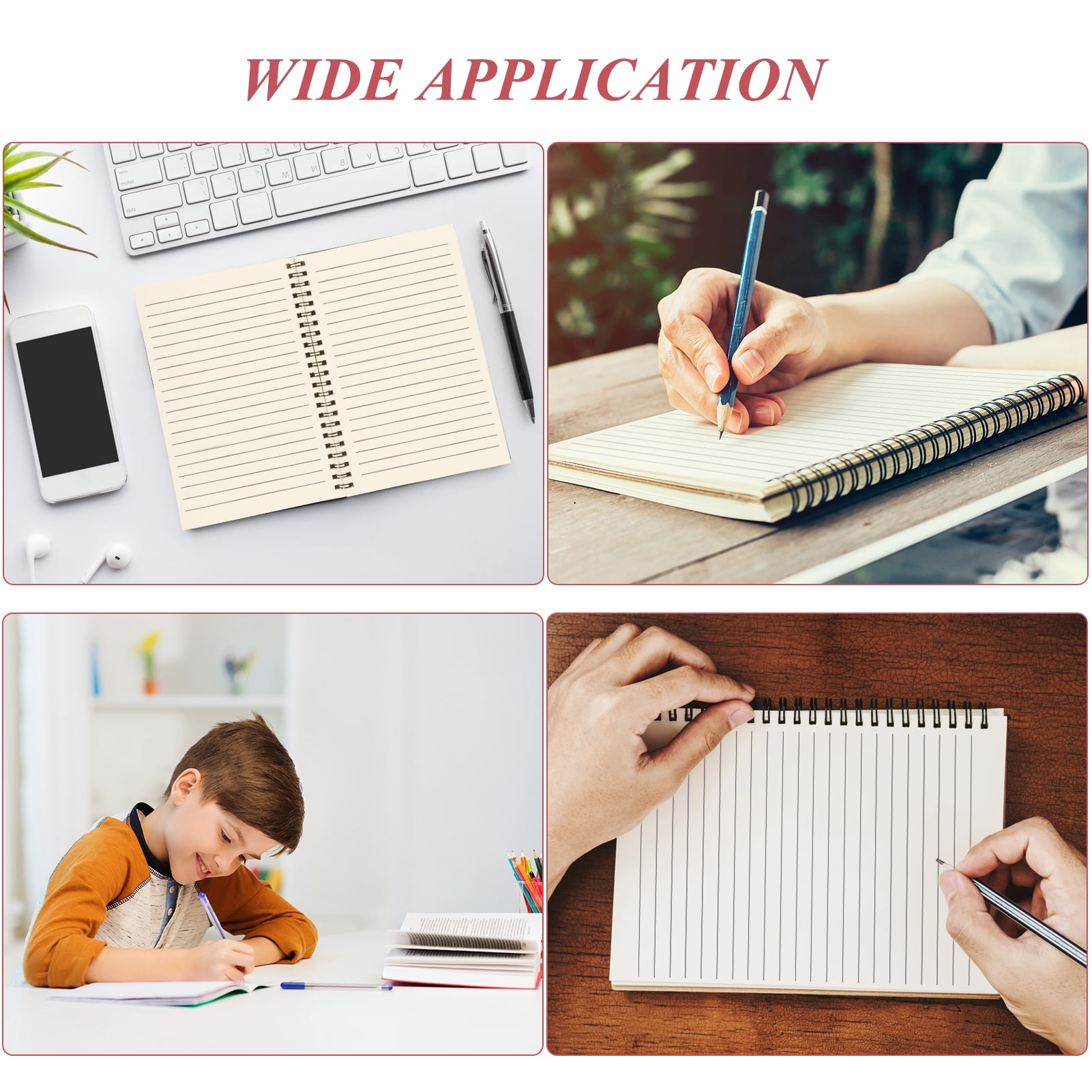 Toplive A5 Spiral Notebook 4 Pack Kraft Cover Ruled Journals Toplive A5 Spiral Notebook 4 Pack Kraft Cover Ruled Journals