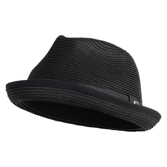 Big Size Paper Upbrim Fedora - Black 2XL-3XL