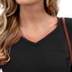 thumbnail image 4 of Camiseta holgada Vhermosa de verano informal sexy de manga corta con cuello en V y bolsillo con textura flameada para mujer, 4 of 8