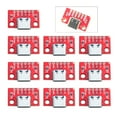 thumbnail image 2 of BQBQERT 10Pcs USB Type C Connectors Board USB3.1 16P to 2.54 Basic Female Connectors Board Adapters Electronic, 2 of 8
