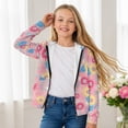 thumbnail image 5 of POLERO Oversized Hoodies for Girls Pink Floral Print Fleece Zip Up Sweatshirts Kids Fashion Casual Outfits Fall Winter Clothes with Pocket 11-13 Years, 5 of 7