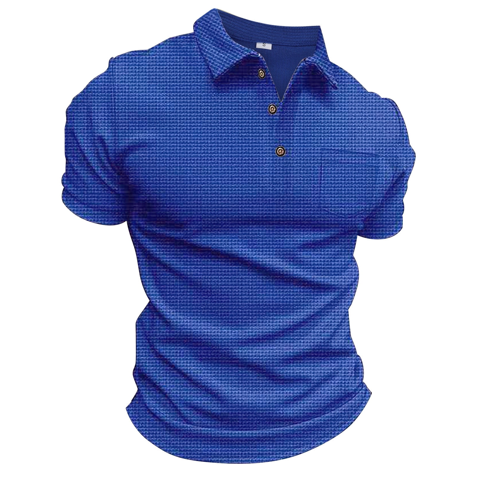 B91xZ Mens Shirts Casual Stylish Mens Waffles Knit Shirts Short Sleeve ...
