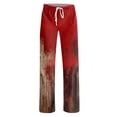 thumbnail image 7 of Halloween Womens Pajama Pants Soft Lounge Pajama Pants Funny Halloween Party Graphic Elastic Waist Drawstring Trendy Pj Pants Women Red L, 7 of 7