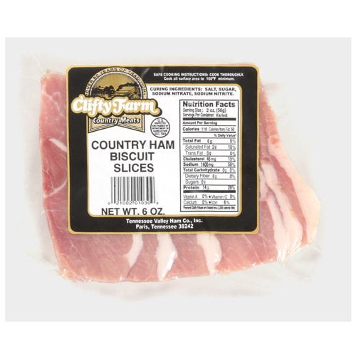Clifty Farm Individual Packages of Country Ham Biscuit (PACK OF 24)