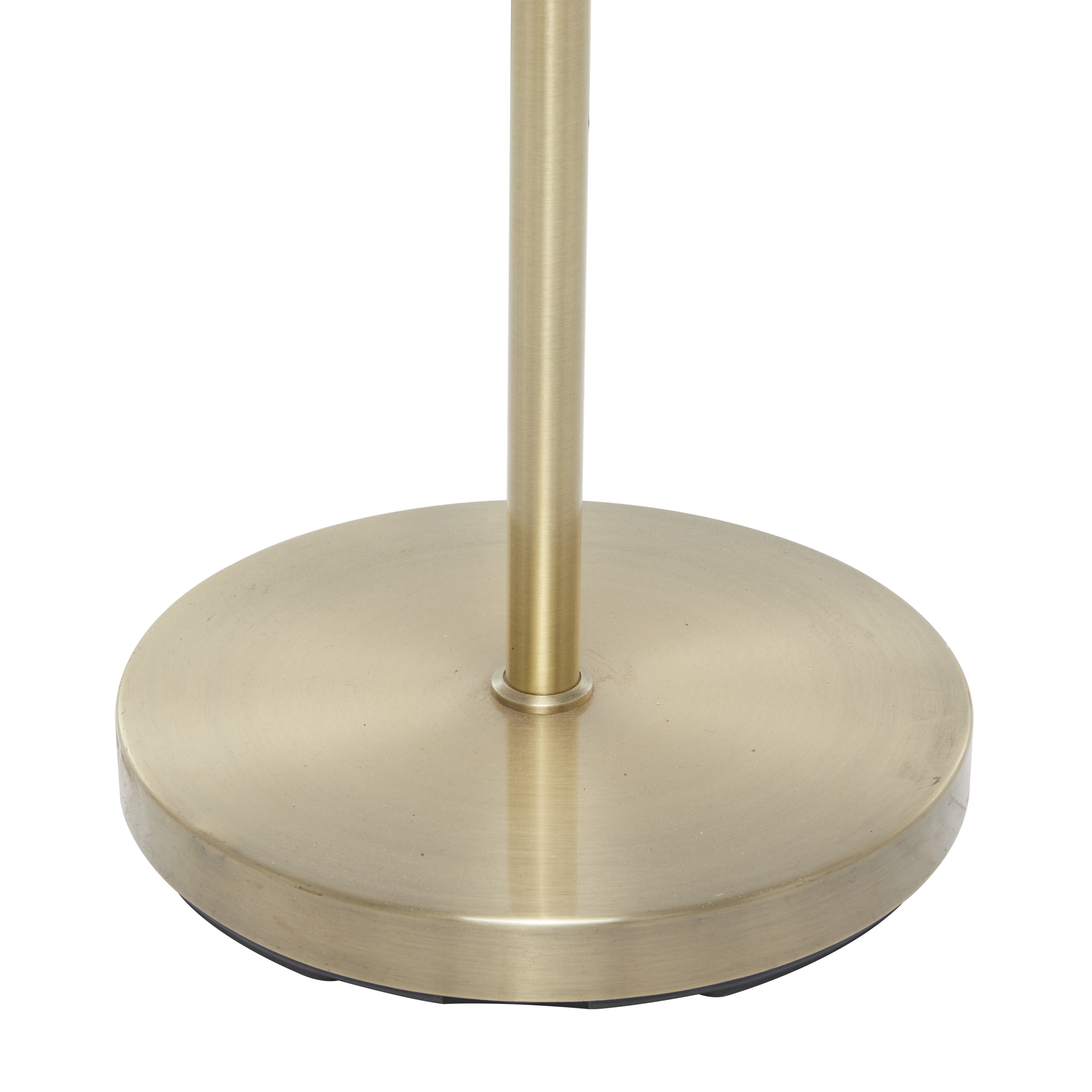 DecMode 65" Gold Floor Lamp with Clear Glass Shade