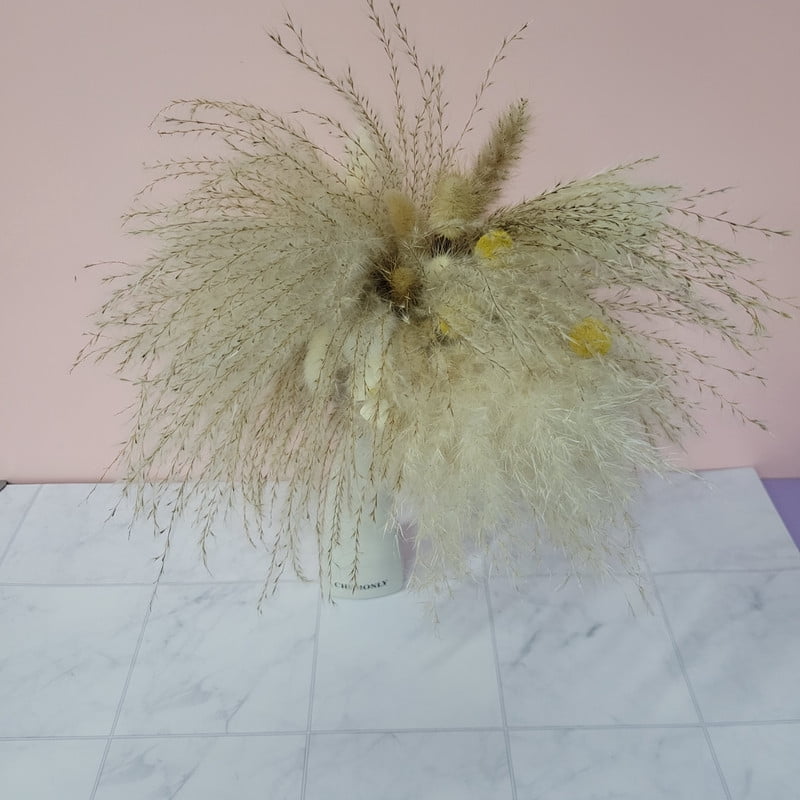 CHEMONLY Dried flower arrangements  Fluffy Dried Flower Arrangement — Ideal for Home Decor, Bohemian-Style Wedding Centerpieces, and Vase Fillers for Living Rooms, Bedrooms, or Offices