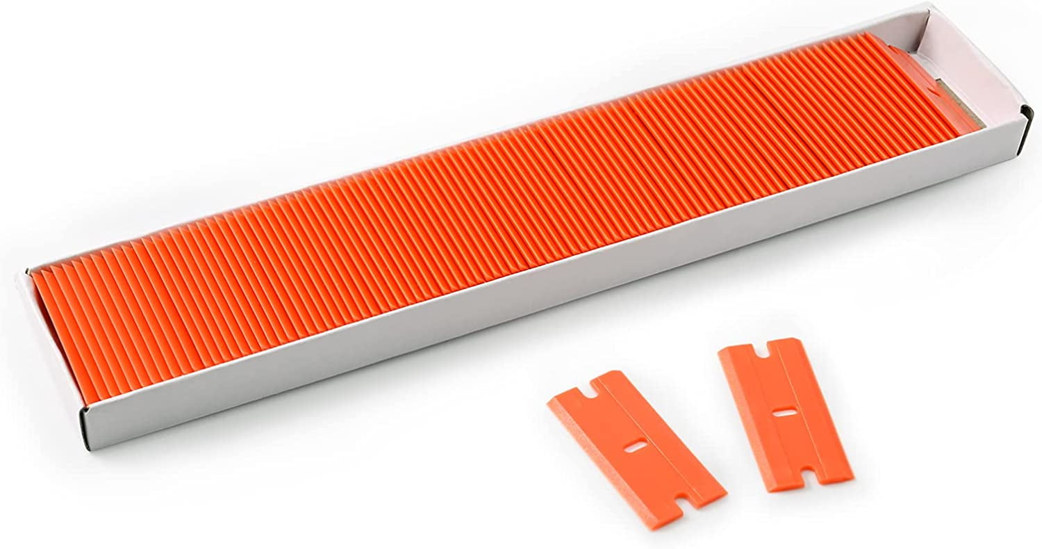 Plastic Razor Blades 100PCS Double Edged 1.5 Inch Suit for Razor Blade