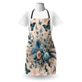 thumbnail image 3 of Floral Eucalyptus Apron, Joyful Delicate Spring Garden with Leaves Butterflies and Flowers, Unisex Kitchen Bib with Adjustable Neck for Cooking Gardening, Adult Size, Blush and Sea Blue, by Ambesonne, 3 of 4