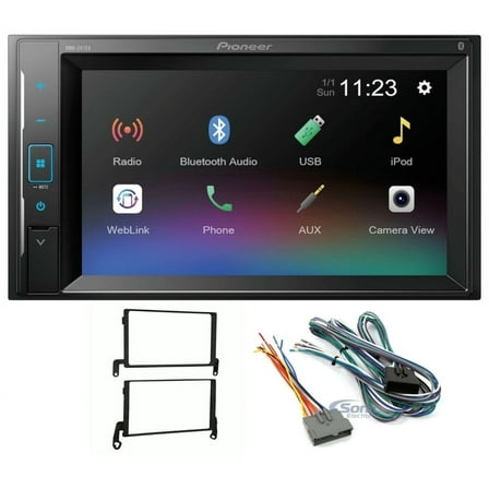 Pioneer Double DIN Bluetooth Car Stereo Upgrade for 1997-2003 Ford F-150 Car Stereo Dash Kit Harness