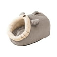 thumbnail image 2 of YIKA Christmas Decorations Cats Bed Winter Warm Cats Sleeping Bag Semi Enclosed Sense Of Security Cats Bed Pet Houses Dog Bed Suitable For Winter Christmas Decorations Indoor Gray, 2 of 6