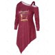 thumbnail image 2 of Camiseta de Navidad con estampado de letras asimétricas y tallas grandes Rosegal  Sudaderas y sudaderas con capucha, 2 of 5