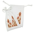 thumbnail image 2 of Poppy Flower Fabric Pouch Set of 2, Digital Watercolors Design of Poppy Classic Botany Bouquet Patterns Print, Small Drawstring Bag for Toiletries Masks and Favors, 9" x 6", Red White, by Ambesonne, 2 of 2
