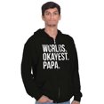 thumbnail image 4 of Worlds Okayest Grandpa Dad Father Day Zip Hoodie Sweatshirt Men Brisco Brands S, 4 of 5
