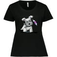 thumbnail image 3 of Inktastic Schnauzer with Heart Women's Plus Size T-Shirt, 3 of 5
