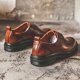 thumbnail image 4 of Zapatos de vestir formales de primavera para hombre, mocasines informales de cuero de vaca auténtico suave, planos, para traje de negocios, zapatos brogue para boda, Oxfords (27 cm), 4 of 4