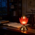 thumbnail image 6 of weibbin Flameless LED Lotus Candle Night Light for Home Holiday Decor, 5.51x2.95 Inches, Red, 6 of 6
