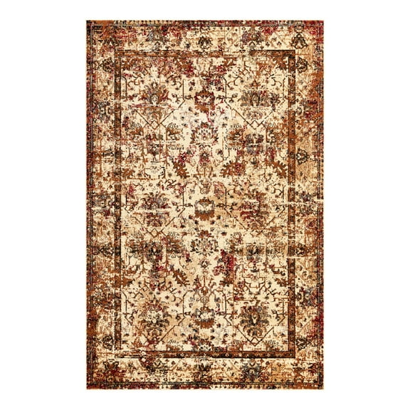 Unique Loom Saturn Collection Area Rug - Ion (5' 3" x 8' Rectangle Beige Cream/Beige)