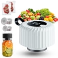 thumbnail image 1 of Electric Mason Jar Vacuum Sealer with 1800mAh Rechargeable Battery, One-Touch Operation, LED Display - Compatible with Wide & Regular Mouth Jars, Includes 20 Lids, Opener, USB Cable & Vacuum Bags -, 1 of 6
