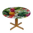 thumbnail image 3 of RUIYC Summer Tropical Palm Leaves Pineapple Round Tablecloth Waterproof Wipeable Tablecloth Cover Kitchen Picnic Party Decoration, 3 of 7