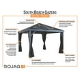 thumbnail image 3 of Sojag South Beach 12 x 12 x 10 ft Light Grey Gazebo, 3 of 14