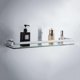 thumbnail image 2 of Tempered Glass Bathroom Shelf, 50cm Shower Wall Shelf, No Drilling Rectangular Wall Mounted Mirror Front Shelf with Anodized Aluminum Rail Fixin, 2 of 4