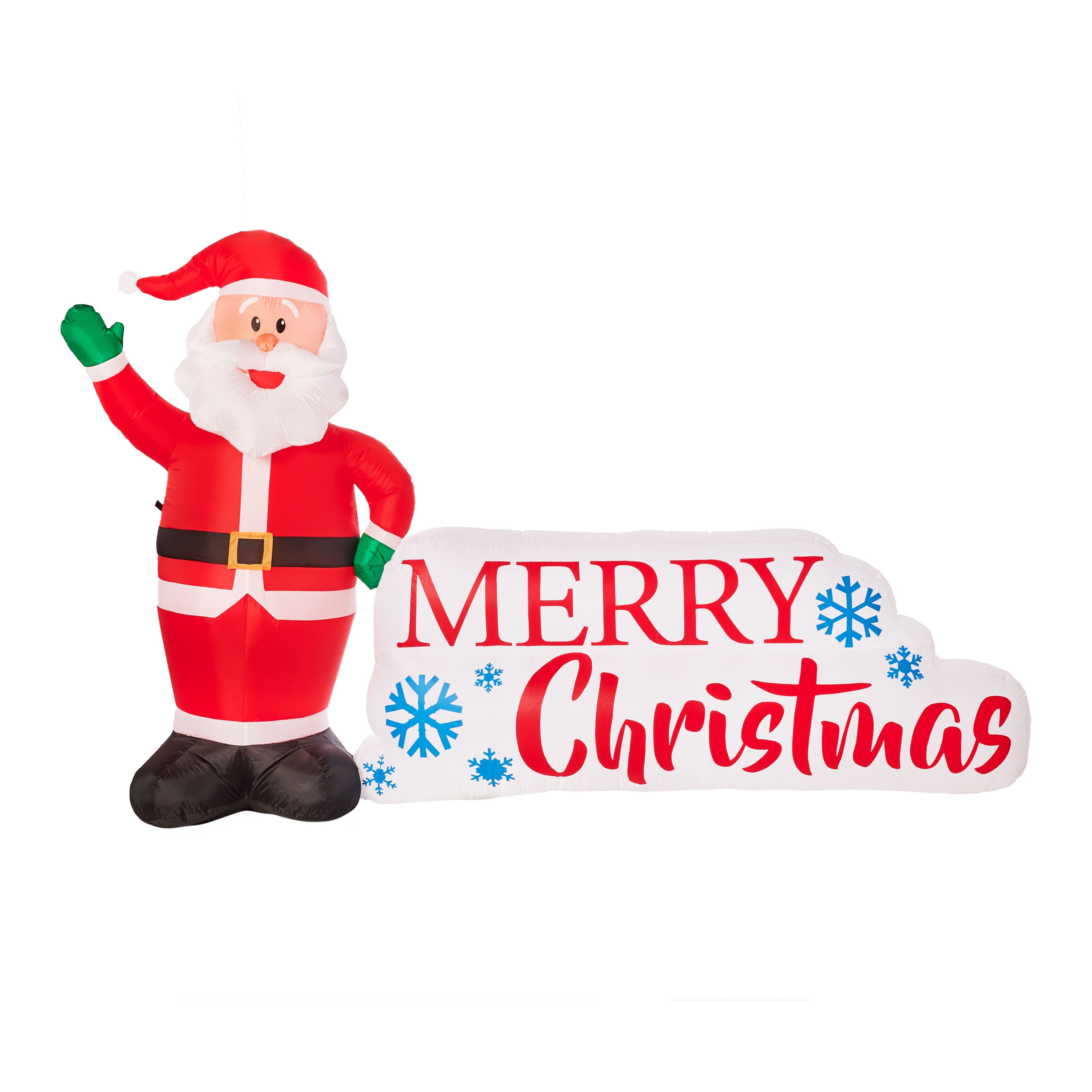 Holiday Time Santa Merry Christmas Inflatable, 8.5 ft