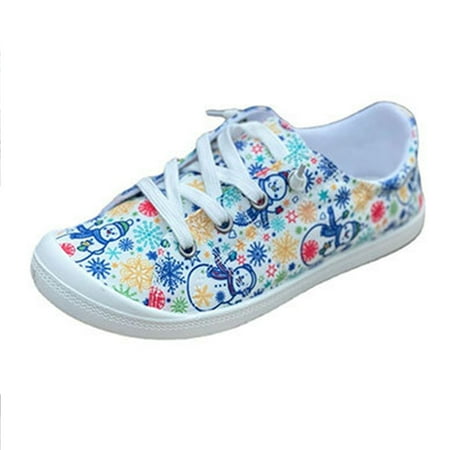 

Women Christmas Canvas Sneaker Wearable and Breathable Gift for Christmas Birthday Year