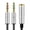 Silver-30 CM, variant on 3.5mm desktop computer headset and microphone two-in-one audio cable, mobile phone headphones to computer headphones audio cable, one-to-two splitter,Silver-30 CM