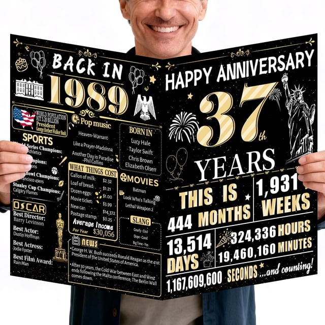 Tarjeta de aniversario VivaGem del 37 aniversario para esposa y esposo