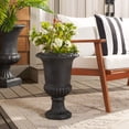 thumbnail image 2 of Safavieh 16" x 16" x 22" Pedestal Black Magnesium Oxide Planter, 2 of 7