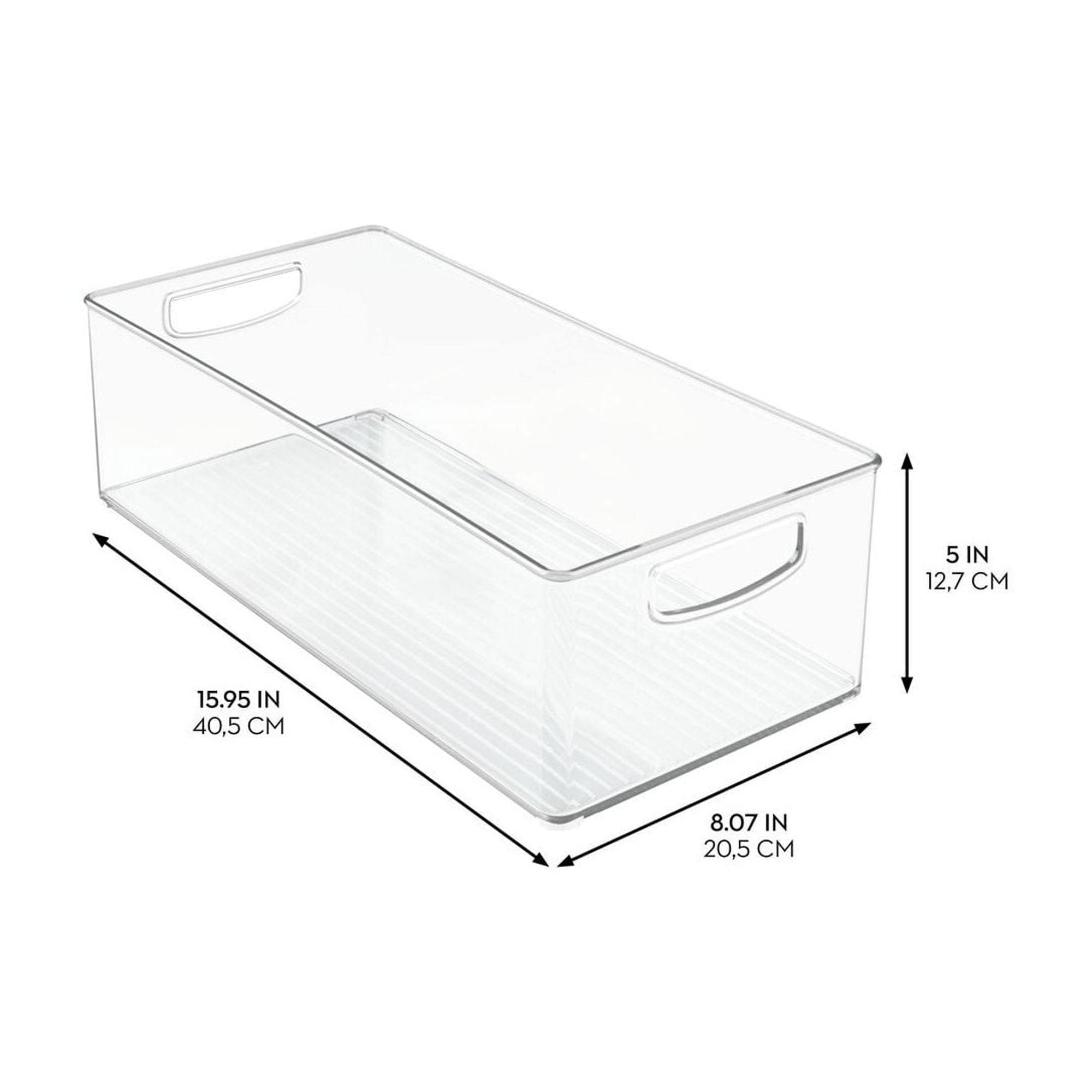 iDesign RPET Linus Deep Drawer Binz 16in x 8in x 5in, Set of 4