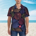 thumbnail image 4 of Bixox Men's Hawaiian Shirts Men's Colorful Shells Print Short-Sleeve Shirt-Large, 4 of 8