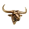 thumbnail image 1 of Decoración de pared Macarena Cráneo de toro Escultura dorado, 1 of 8