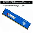 thumbnail image 4 of Blue DDR3 RAM 8GB 1600MHZ 1866MHZ 240Pin CL11 DIMMPC3-12800 PC Desktop RAM Memory 1.5V Computer parts memoria Blue-DDR3-2X8G1866, 4 of 5