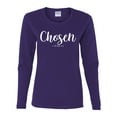 thumbnail image 2 of Wild Bobby Chosen 1 Peter 2:9 Inspirational/Christian Women Graphic Long Sleeve Tee, Purple, Small, 2 of 5