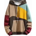 thumbnail image 1 of Sudadera con capucha para hombre, ropa técnica, estilo hip hop, blusa, chándal, patchwork, manga larga, jersey con capucha, otoño e invierno., 1 of 5
