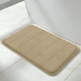 thumbnail image 1 of LAICAIW Memory Foam Bath Mat Large Size, Soft and Comfortable, Super Water Absorbent, Non-Slip, Thick, Machine Washable (24 x 17 Inch, Camel), 1 of 7