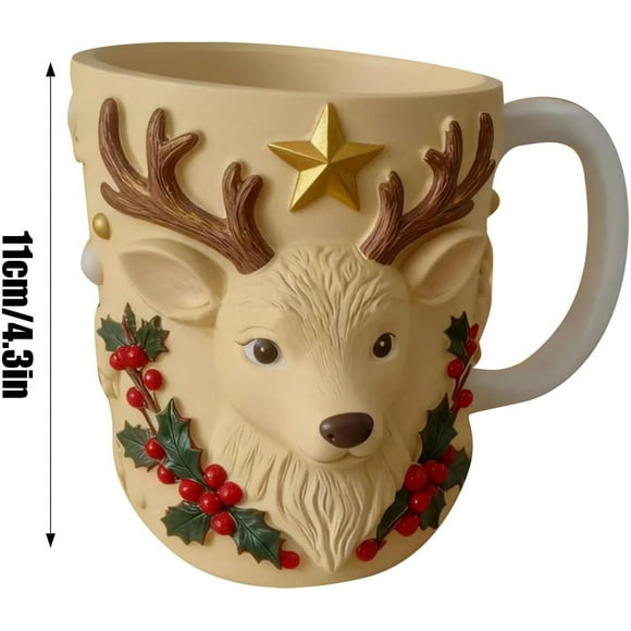 Ensembles-cadeaux de Thé Tasse de Noël en Résine Doublure en Acier Inoxydable Tasse Isolée