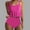 Hot Pink, variant on Bating Suits Womens Bathing Suit Oversized Swimsuit Women High Cut Spaghetti Strap Womens Bikini Swimsuits Beach Essentials for Swimming and Beaches Green M
