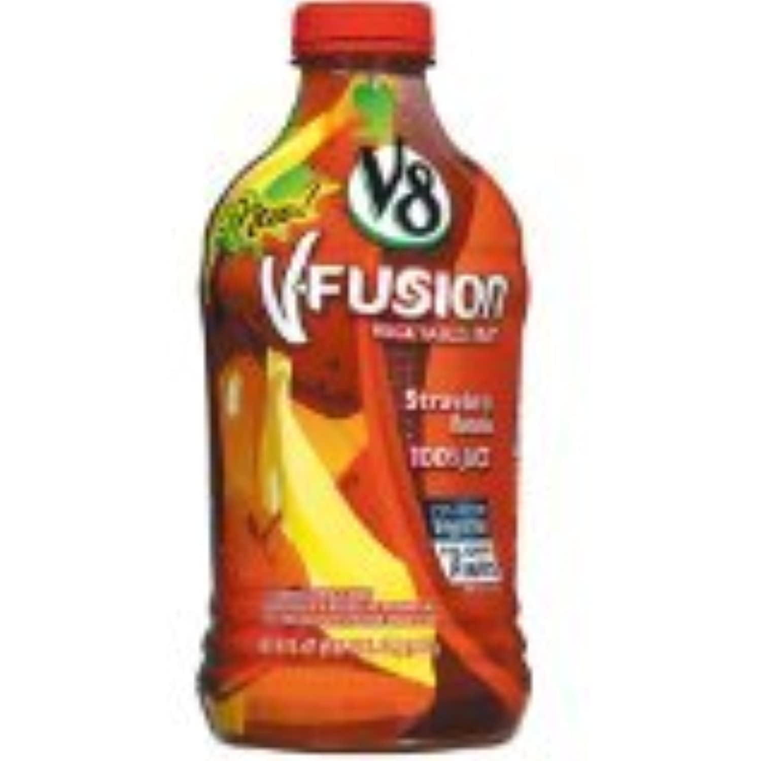 V8 Fusion Juice, Strawberry Banana, 46Ounce Bottles (Pack Of 4