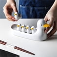 thumbnail image 4 of Billuyoard Juego de 6 uds. De soporte para cuchara y palillos con forma de pato bonito, soporte para tenedor para utensilios de mesa, Mostrada, 4 of 6