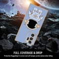 thumbnail image 3 of ZUKKASHAN Compatible with Samsung Galaxy Note 20 Ultra 5G Case with Cute Astronaut Kickstand Design Soft TPU Protective Shockproof Plating Phone Case for Galaxy Note 20 Ultra, 3 of 5