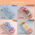 thumbnail image 3 of Cable Storage Box 8 Compartments Transparent Plastic Data Line Paper Clip Case Desktop Key Makeup Ear Studs Container for Home, 3 of 9
