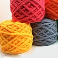thumbnail image 4 of Billuyoard Hilo de tejer de poliéster de mezcla de algodón de alta calidad, 1 unidad, tejido de hilo de ganchillo, bufanda, suéter, accesorios Tela de costura y artesanía amarillo dorado, 4 of 6