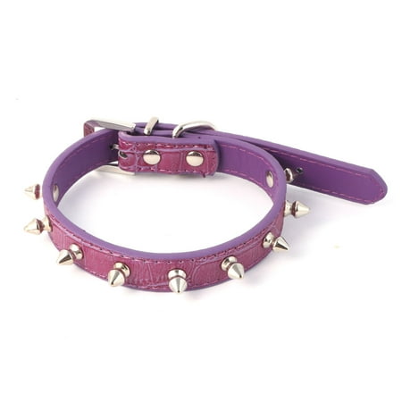 - PU Leather Rivet Spiked Studded Adjustable Pet Puppy Dog Collar Neck Strap