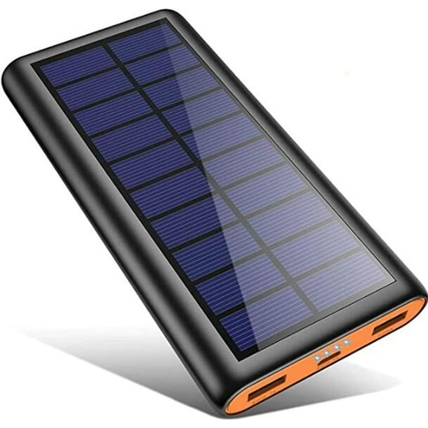 Batterie Externe Solaire 20000mAh, Chargeur Solaire Portable avec 2 Sorties  USB Spécial pour Activités en Plein Air, Power Bank Solaire Compatible avec  Tous Les Smartphones, Tablettes 