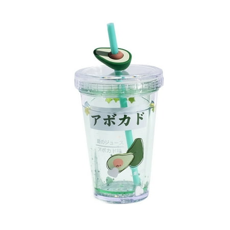 

LYU 320ml Water Cup Eco-friendly Cartoon Pattern Plastic Lovely Drinking Kettle Supplies for Home