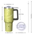 thumbnail image 2 of 40oz Tumbler with Handle and Straw, Vacuum Insulated Stainless Steel Travel Mug, Fits Car Cup Holder, Liquid & Marble Print, 2 of 6