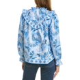 thumbnail image 2 of Sail to Sable womens  Ruffle Top, m, Blue, 2 of 3