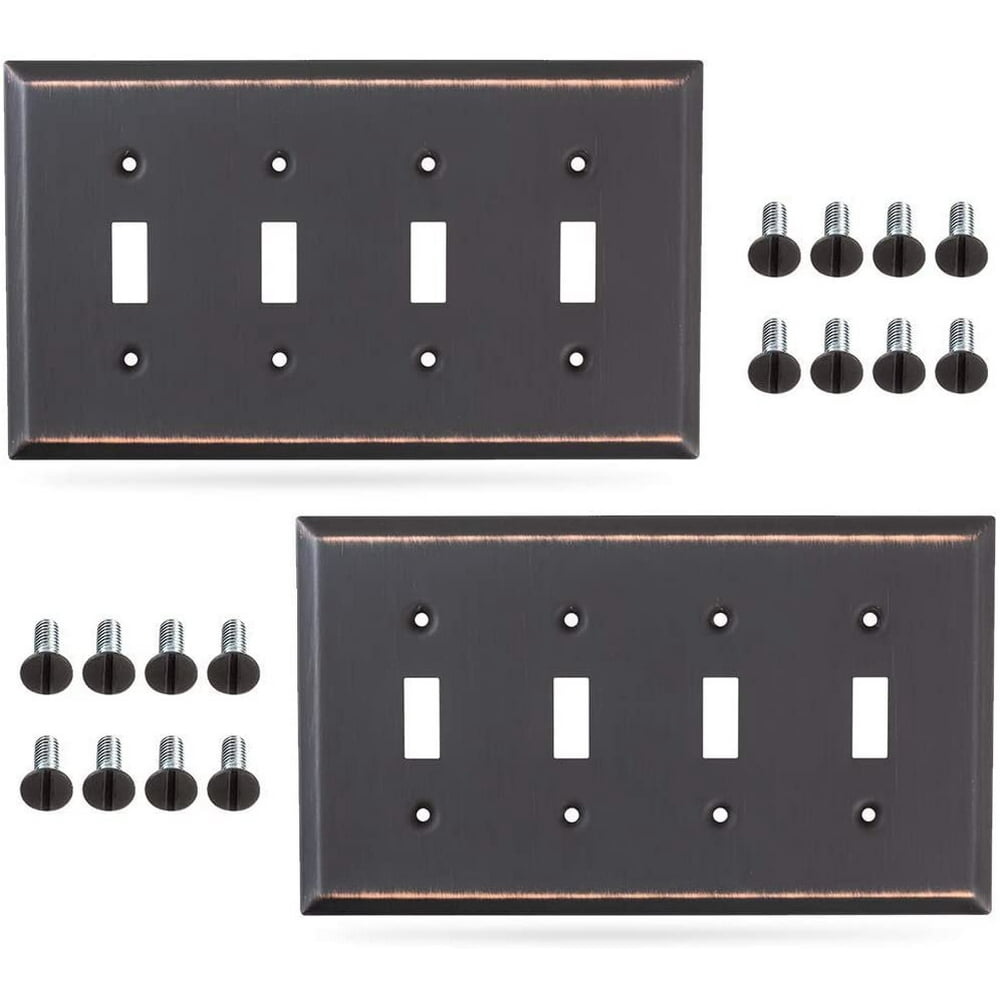Sleeklighting 2 Pack Decorative Oil Rubbed Bronze Outlet Covers 4